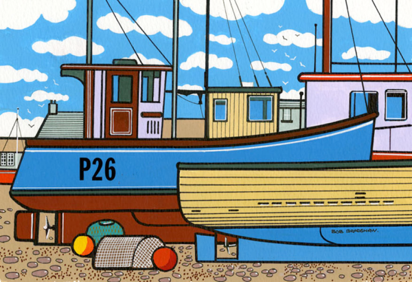 Boats at West Bay Print